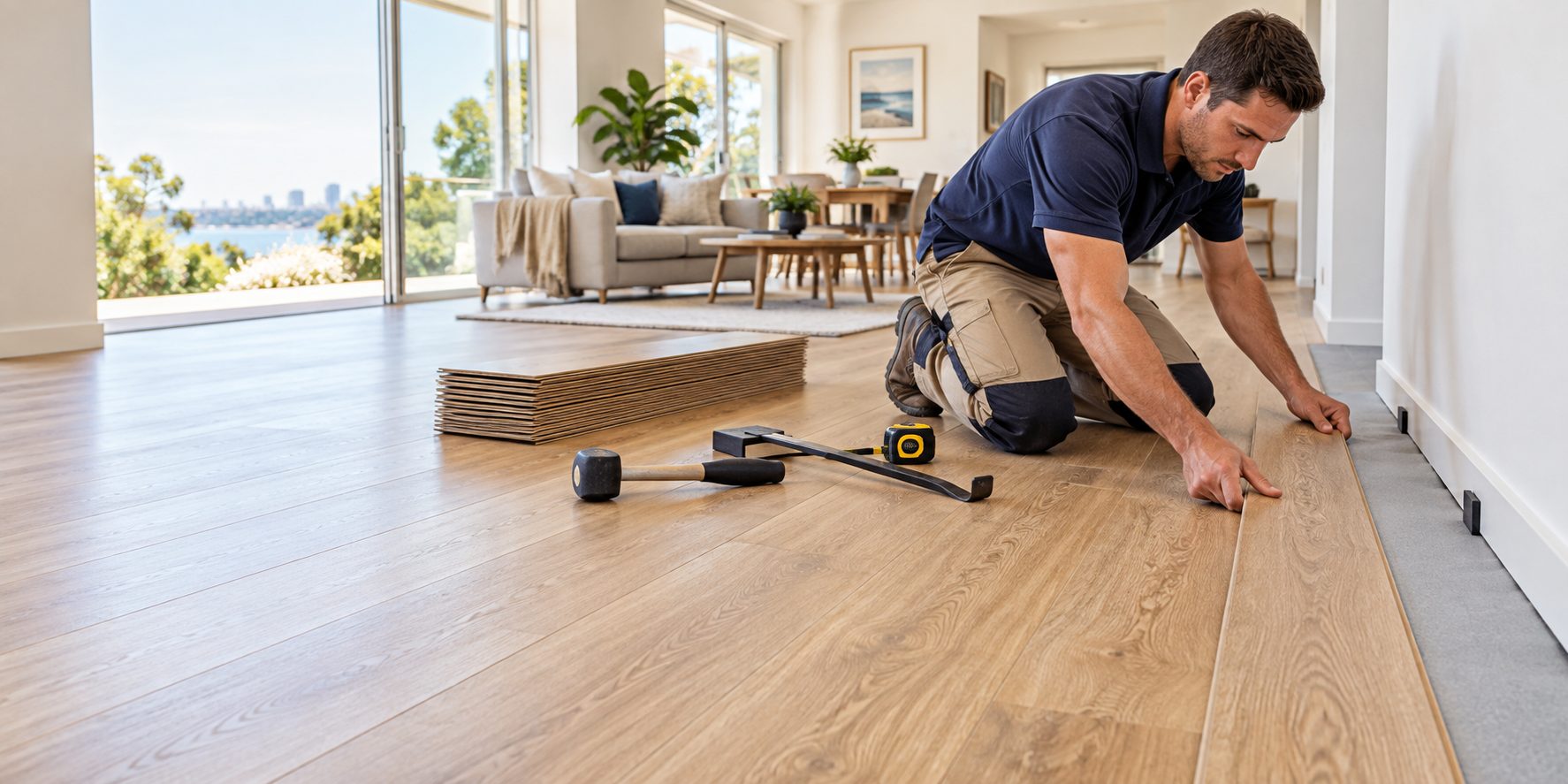 Installing laminate timber flooring